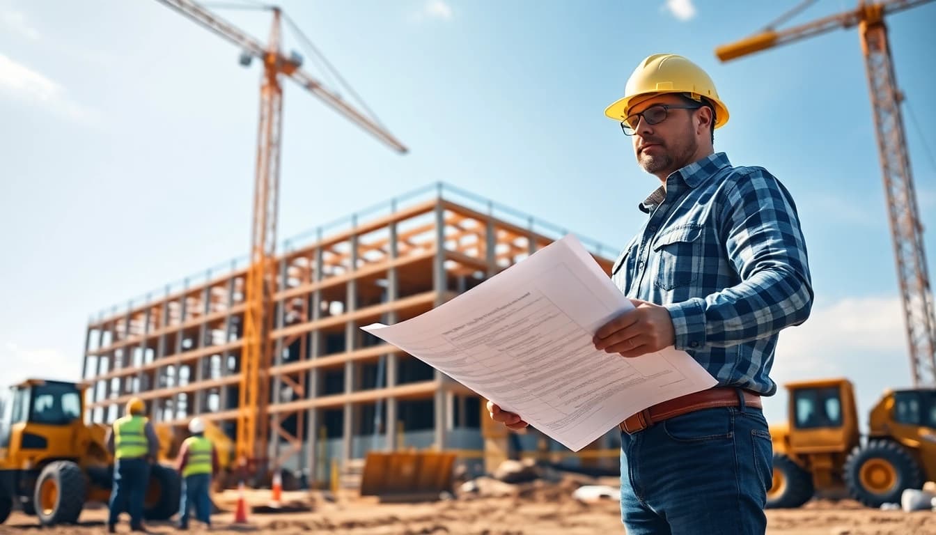 New Jersey General Contractor supervises a construction site with workers and equipment actively collaborating.