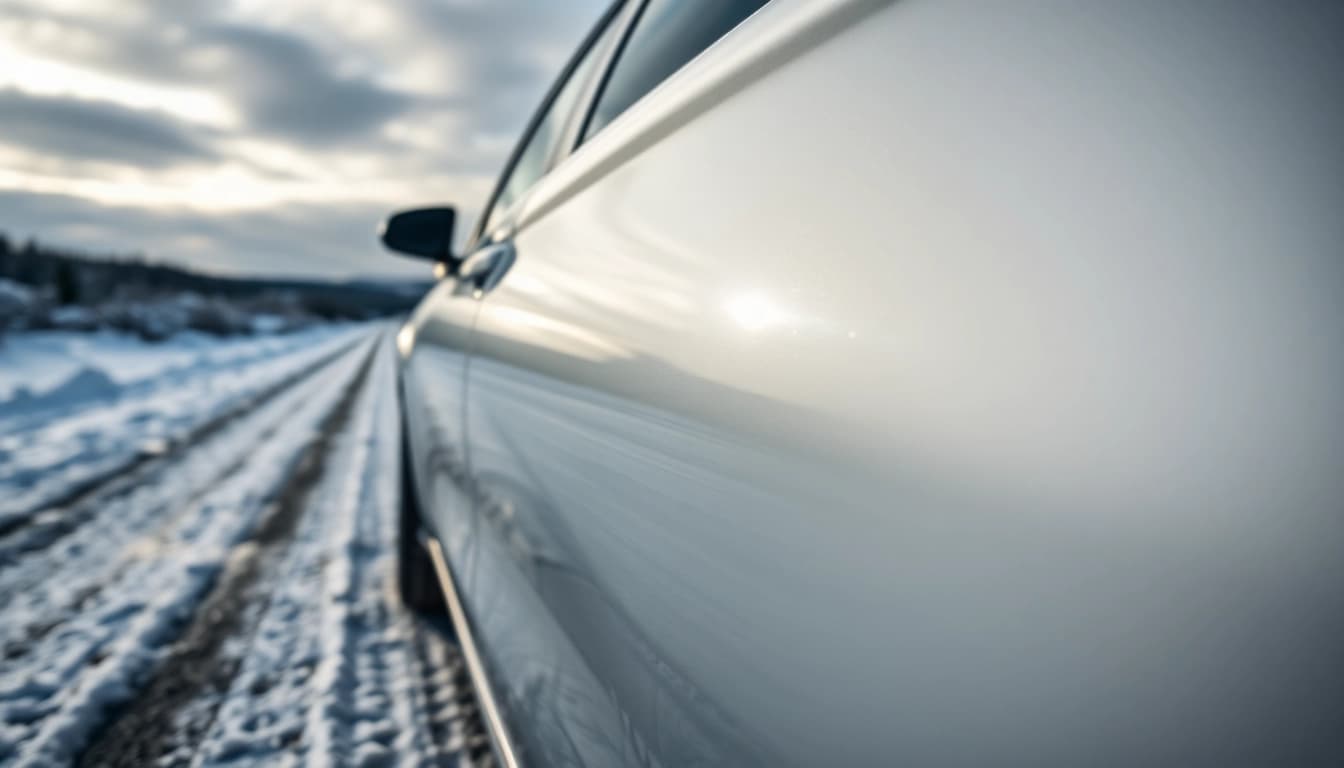 PPF winter road salt protection demonstrates durable vehicle shielding against harsh winter elements.