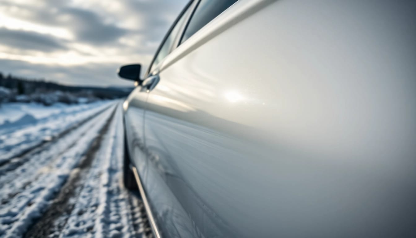 PPF winter road salt protection demonstrates durable vehicle shielding against harsh winter elements.