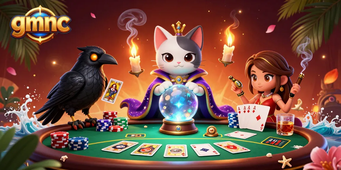 Experience superior gaming with gmnc illustrated by mystical characters and vibrant casino elements.