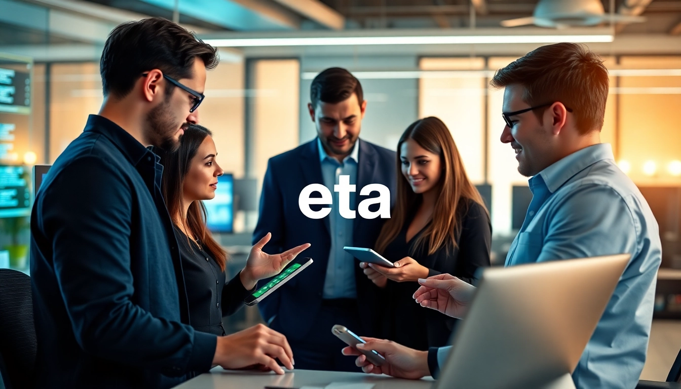Streamlined interface for the eta application uk showcased in a modern office setting.