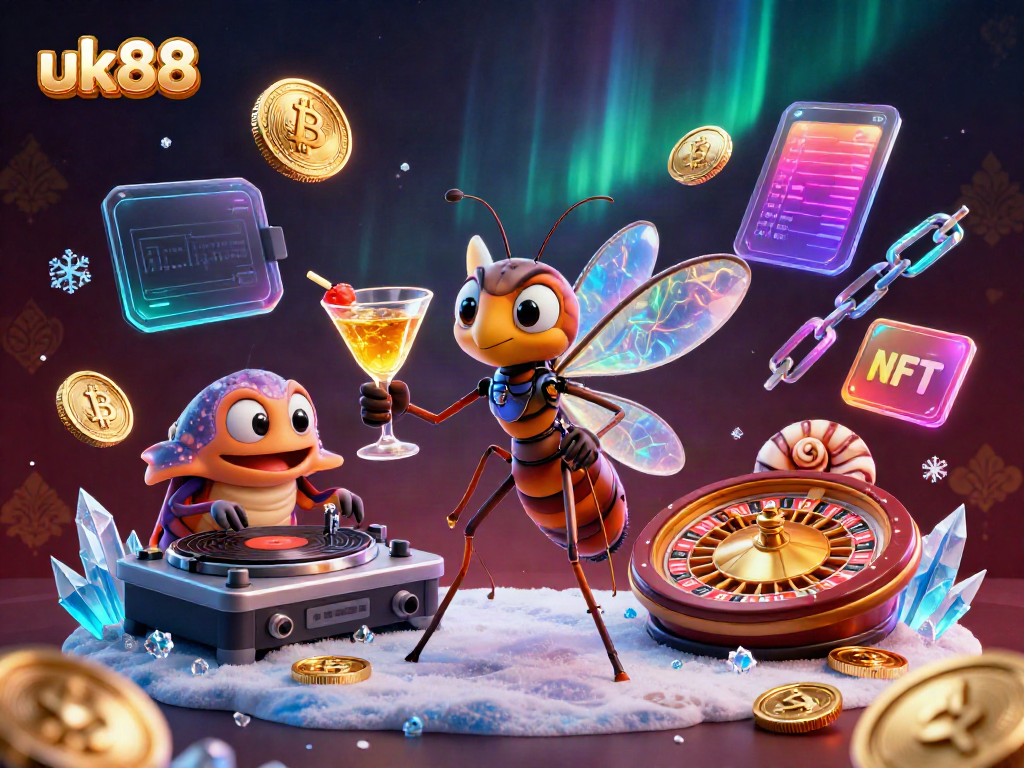 Experience the vibrant world of uk88 with a 3D casino mascot and thrilling gaming elements.