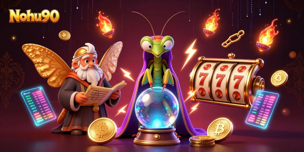 Nohu90 captures the excitement of slot games with vibrant 3D visuals, showcasing reels and jackpots.