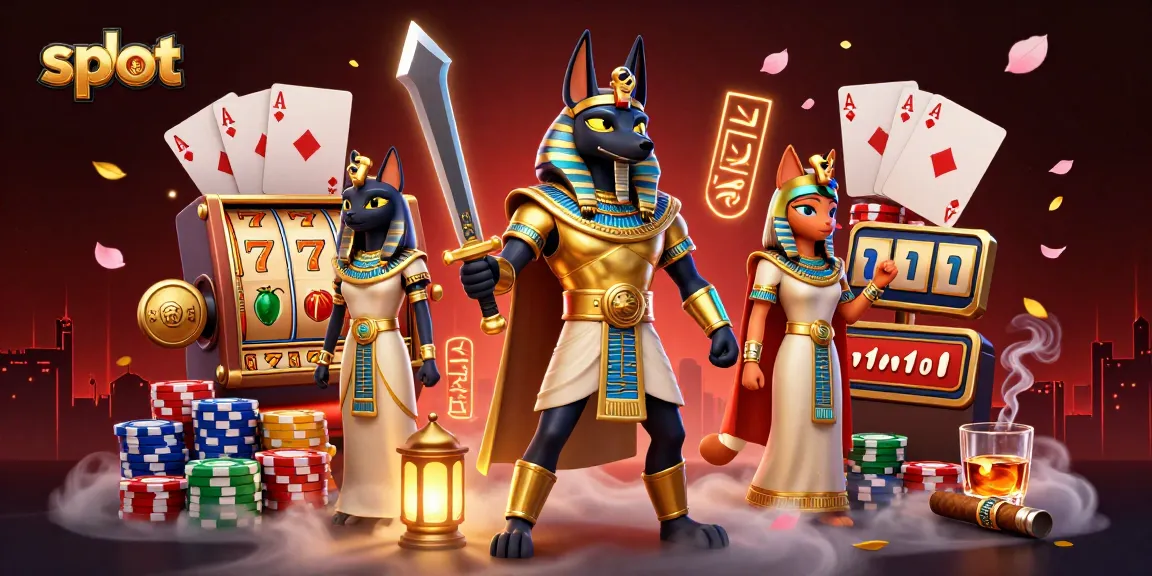 Experience thrilling slot action with vibrant 3D artwork featuring Anubis and Bastet.
