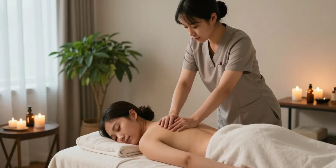 Relaxing 일산출장안마 experience with professional massage in a serene home setting.