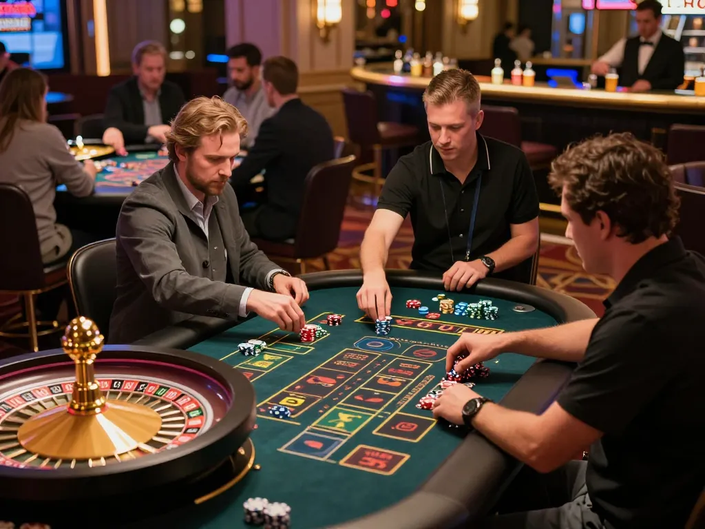Experience the thrill at CM88 COM as players engage intensely at casino tables.