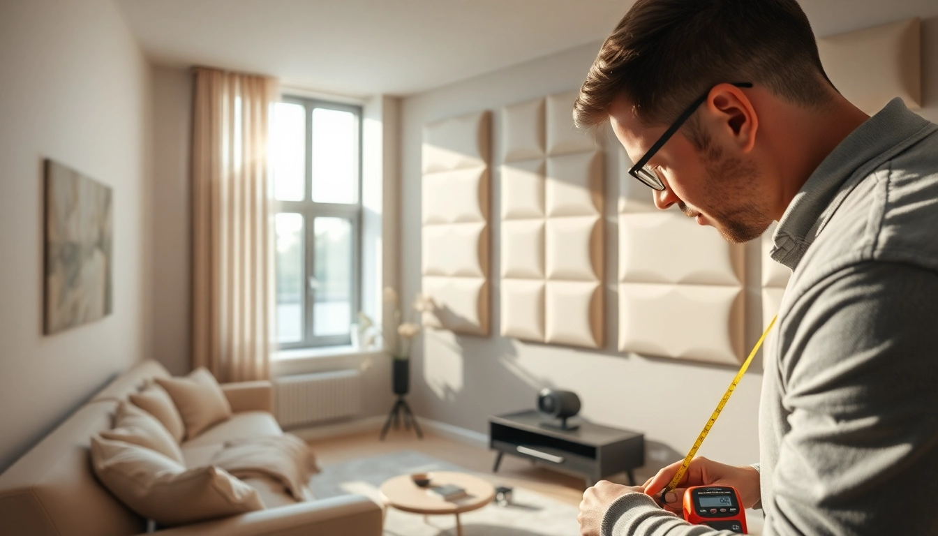 Soundproofing installation demonstrating professional techniques and modern design in a serene living room