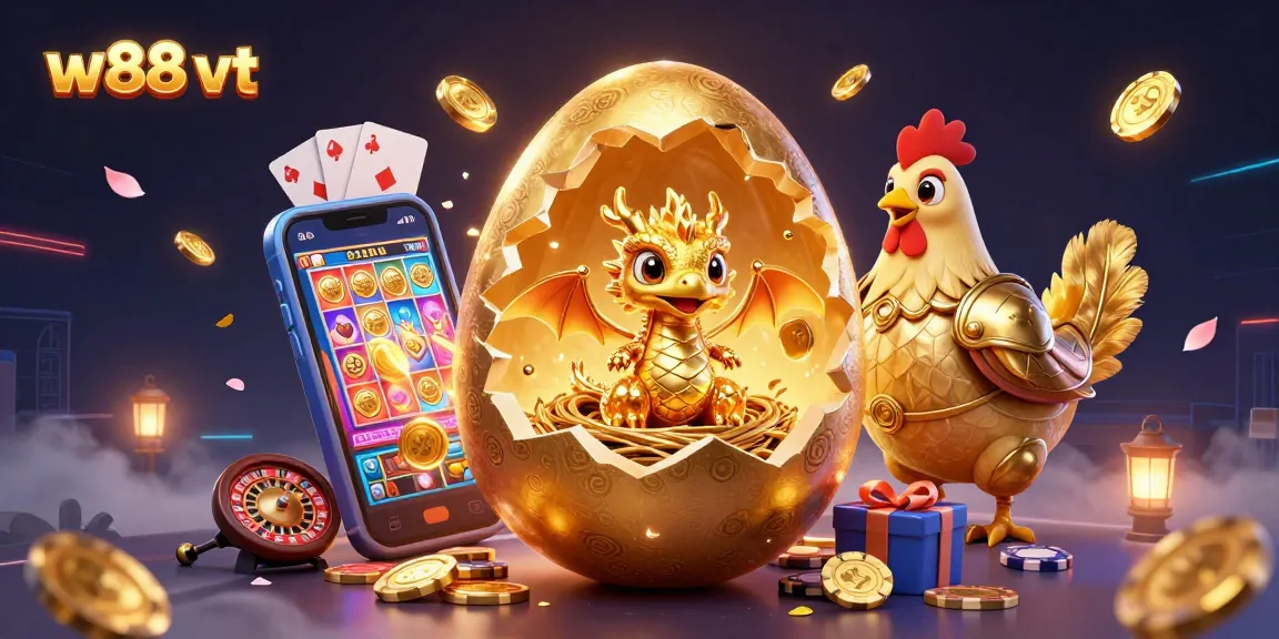 Khám phá W88 VT với hình ảnh rồng vàng trong tổ chip poker, biểu tượng cho cơ hội thắng lớn trong cá cược.