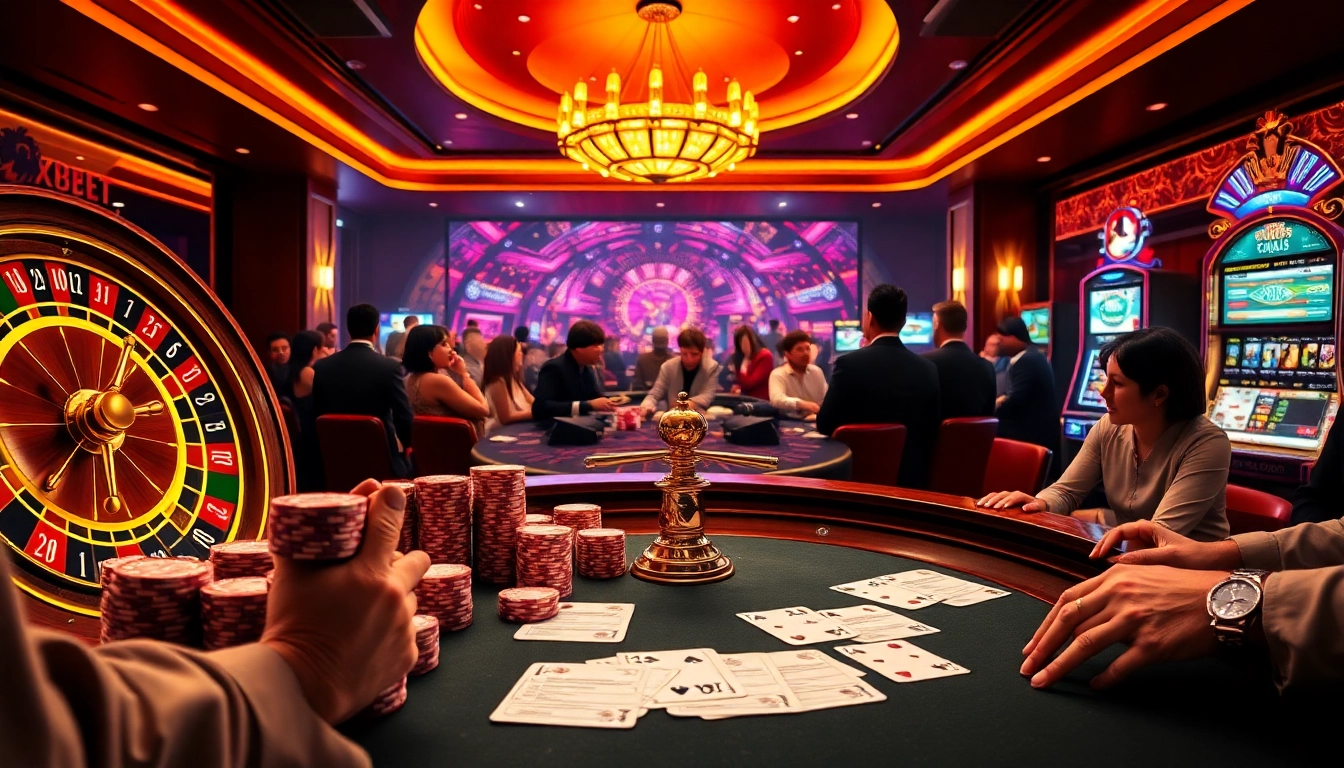 Experience the thrill of gambling with vibrant visuals of 8kbet casino games and excitement.