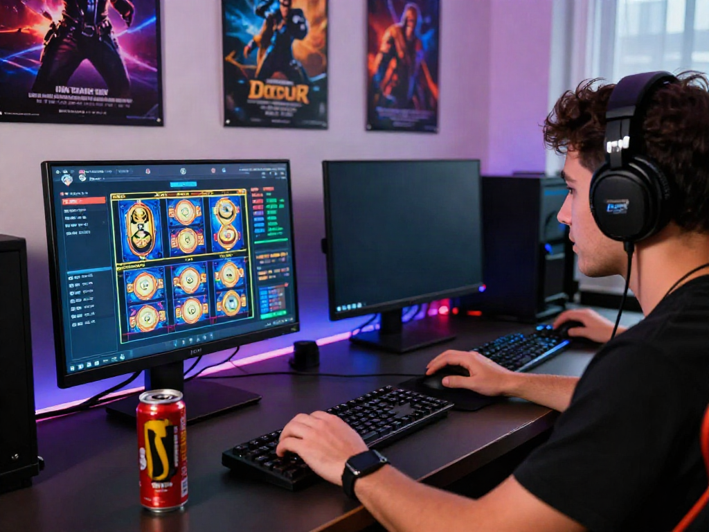 Engaged gamer using the DA88 online platform for an exciting gaming experience.