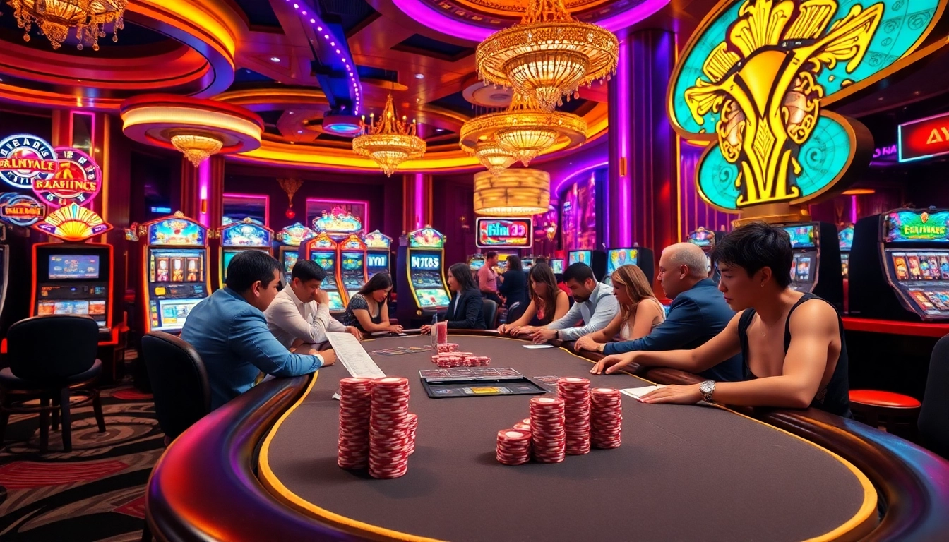 Experience the excitement of gambling at Keonhacai55.sh with poker tables and slot machines.