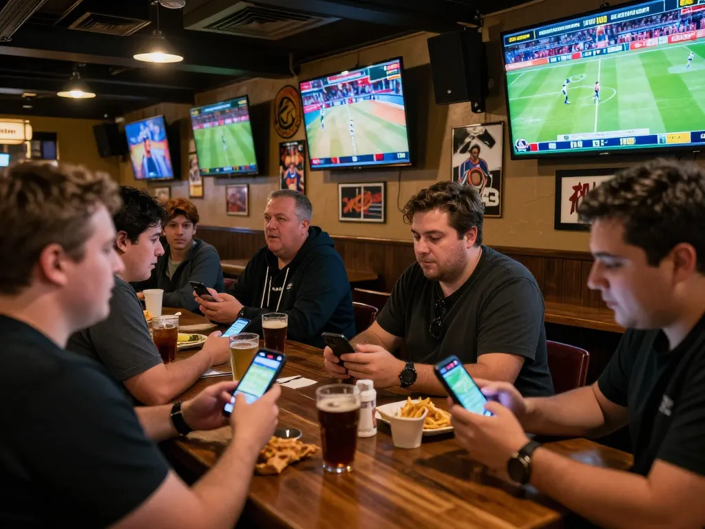Experience the thrill of sports betting with open88c as patrons engage in live wagers in an exciting sports bar setting.