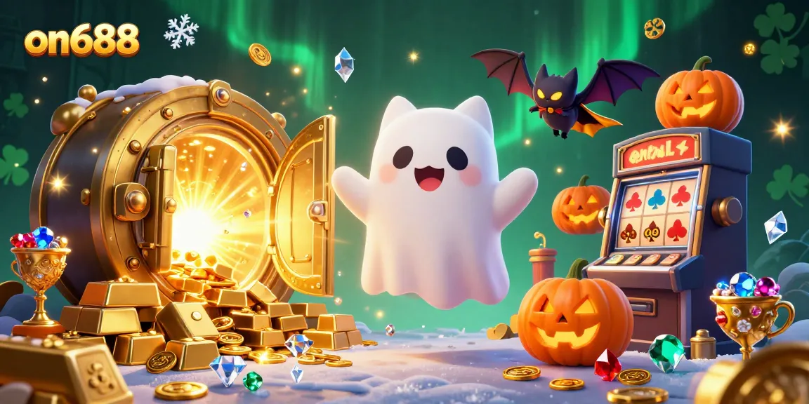 Participate in thrilling games at on688 while surrounded by fun casino characters and dazzling treasures