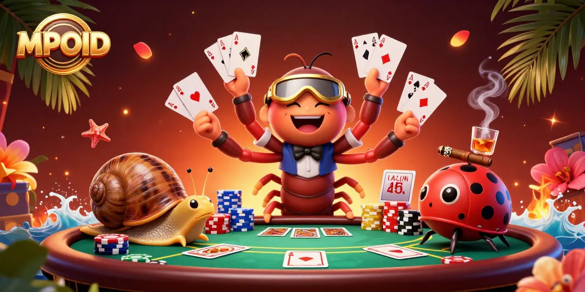Experience engaging MPOID gameplay with a dynamic casino scene featuring colorful poker elements and characters.
