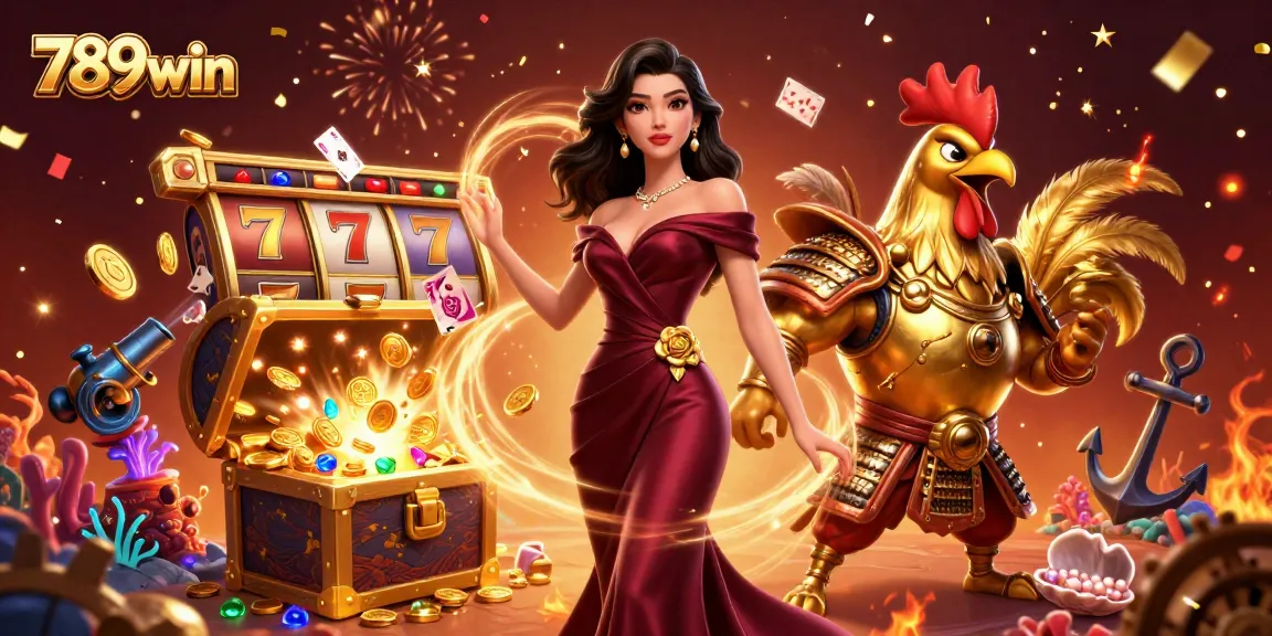 Win big with 789win's dazzling casino adventure featuring dynamic slot reels and a glamorous theme.