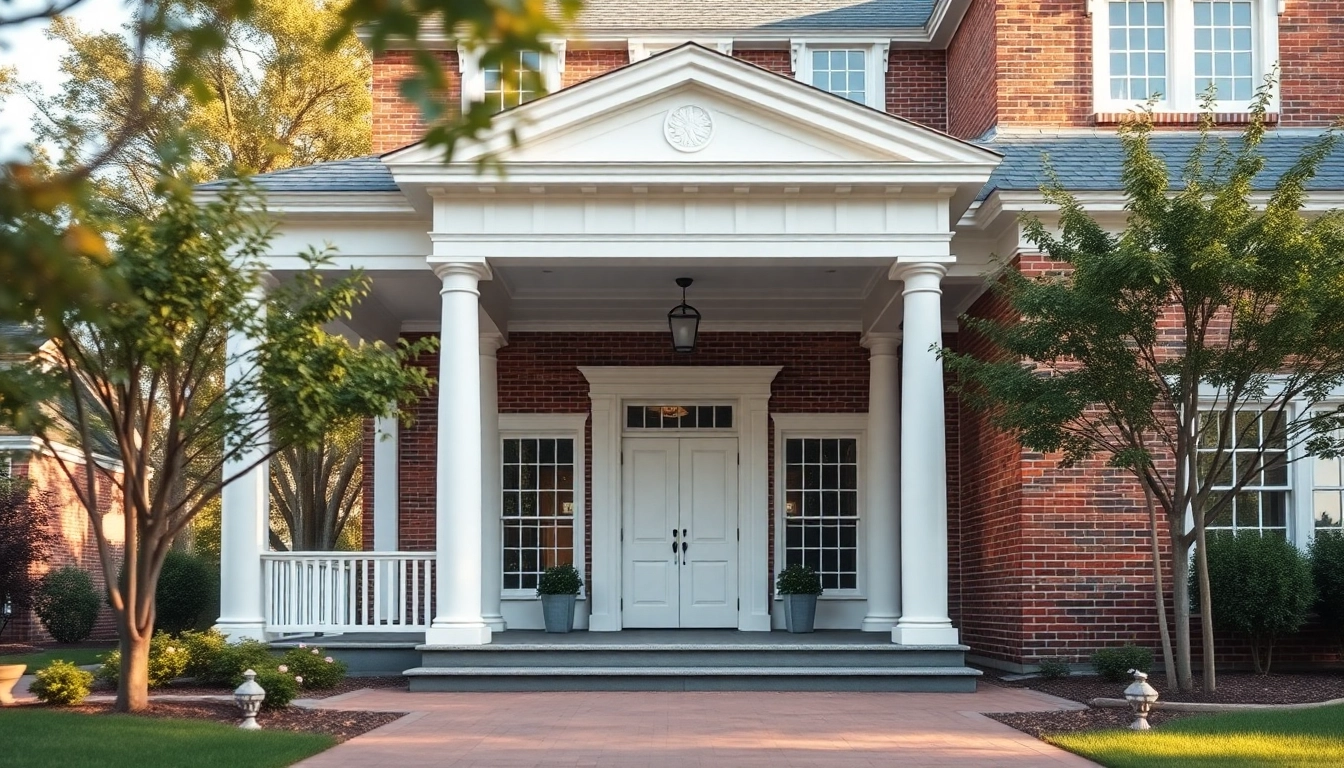 Visually striking colonial addition enhancing traditional home aesthetics.
