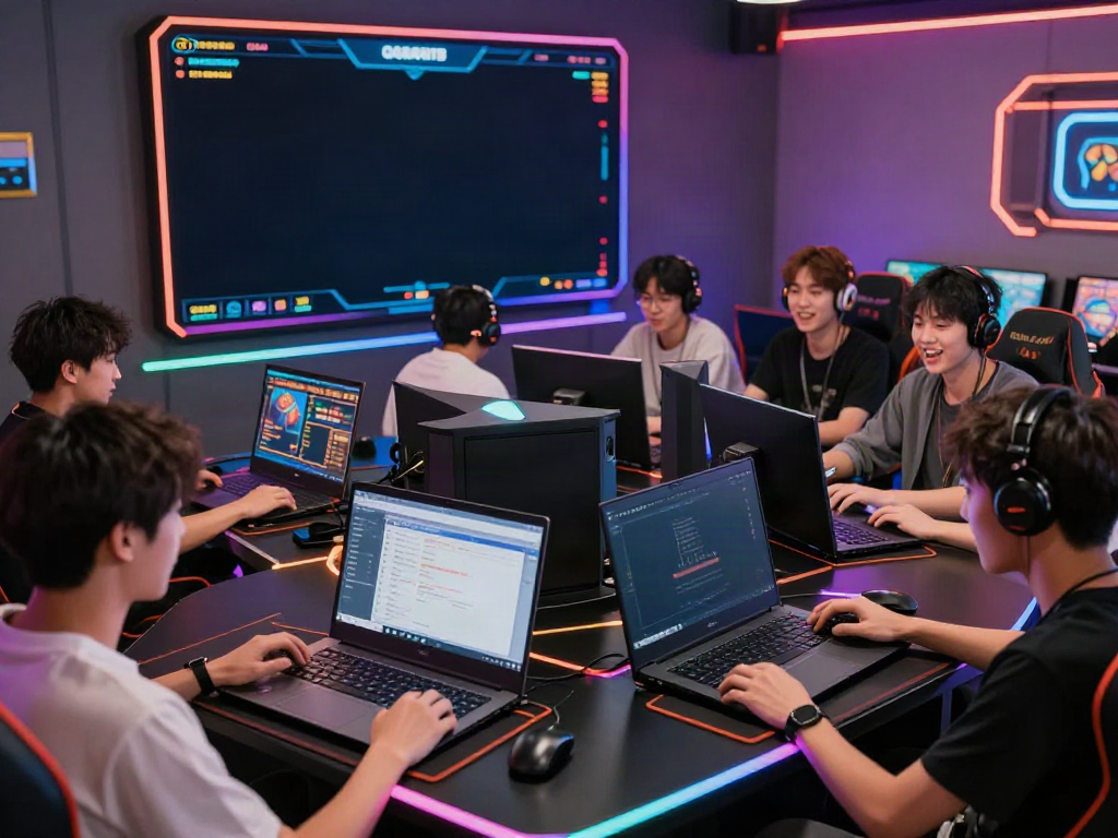 Engaged players enjoying qqmacan alternatif gaming experience in a vibrant setting