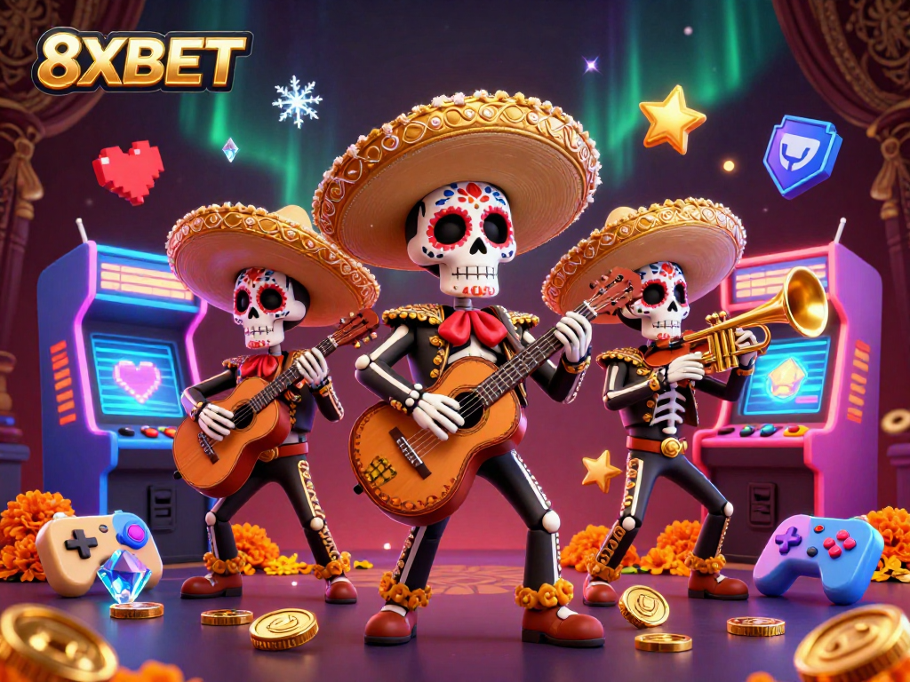 Engage in thrilling casino fun with the lively mariachi band celebrating 8XBET!