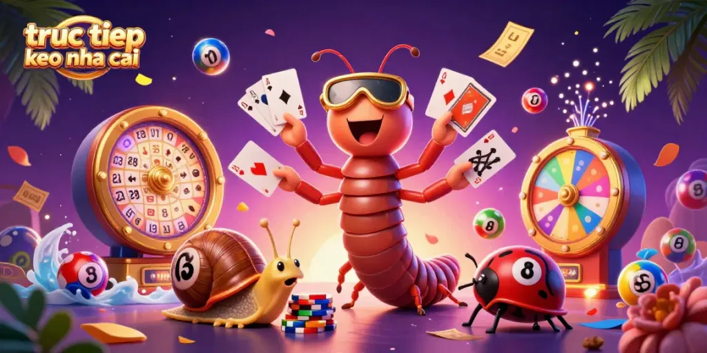 Experience the excitement of truc tiep keo nha cai with a dynamic illustration featuring a lively dealer and high-roller action.