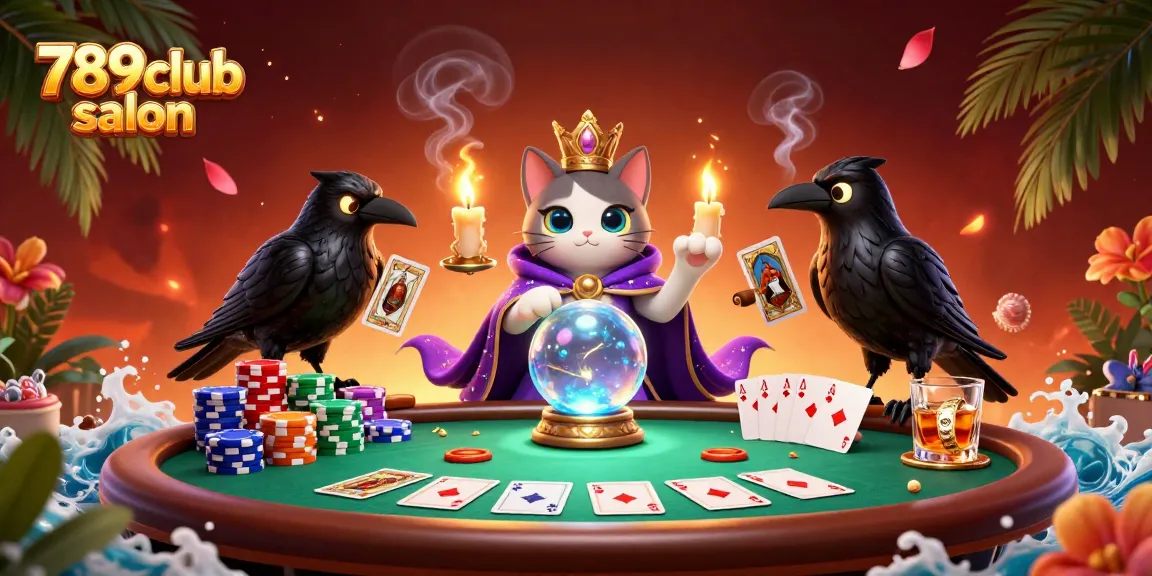 Chơi game cá cược tại 789club salon với một chú mèo bí ẩn và chi tiết ấn tượng.
