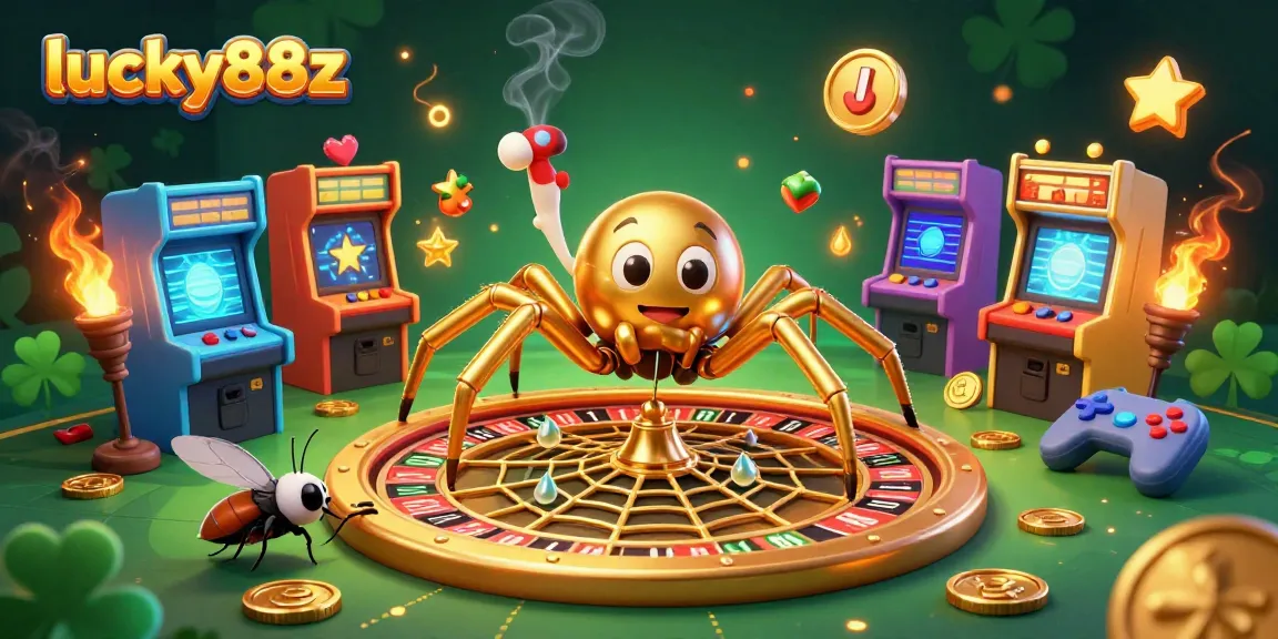 Betting on luck with lucky88z at a vibrant casino game scene featuring colorful characters and game elements.