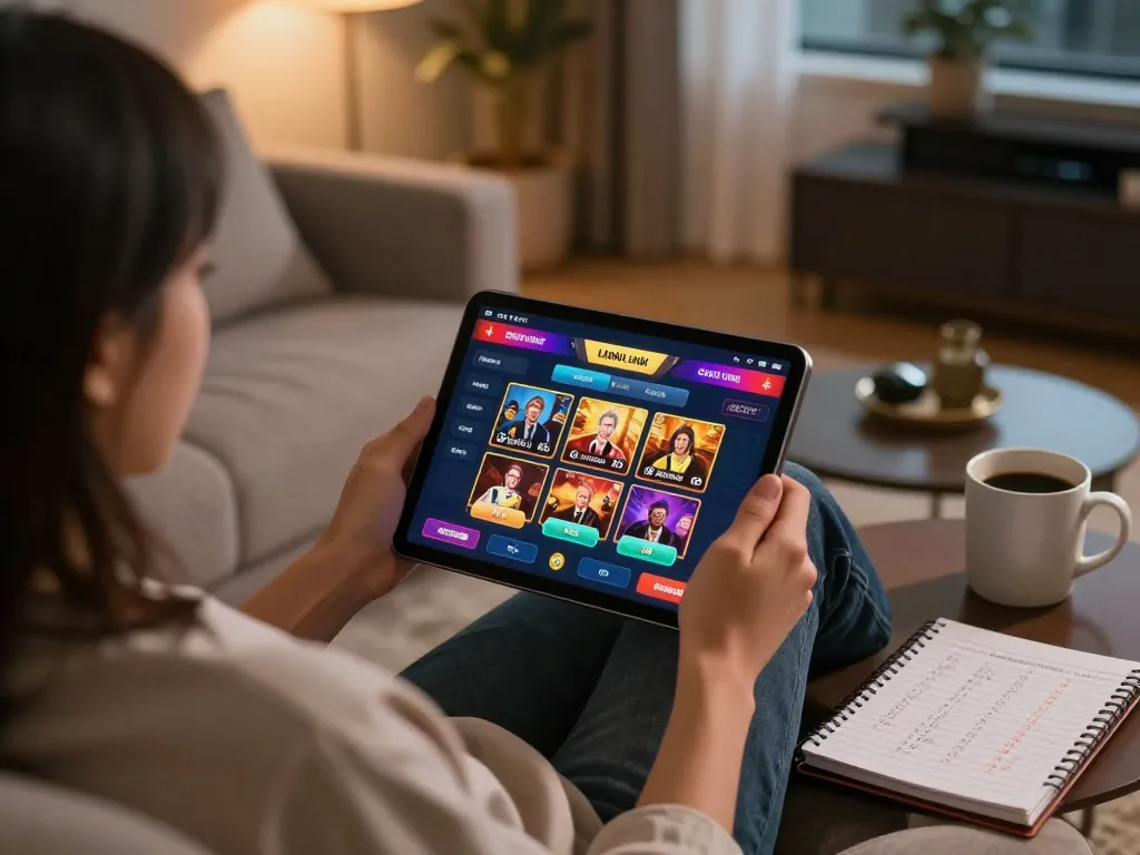 Sit back and play with SUNWIN LINK MỚI in a cozy home setup, showcasing engaging online gameplay.