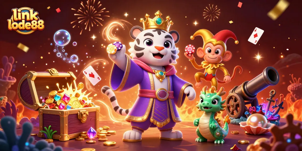 Engage in the excitement of link lode88 with a vibrant 3D illustration featuring animated casino characters.