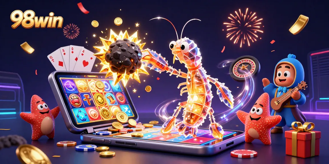 Join the fun at 98win with exciting games and golden wins erupting in this vibrant casino scene.