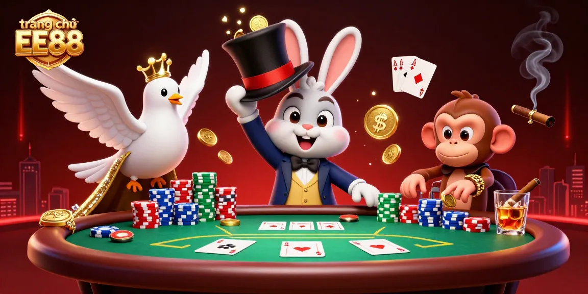 Engage in thrilling gameplay at trang chủ EE88 with vibrant 3D casino elements and characters.