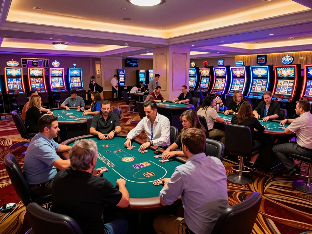 Players enjoying an exciting game at SC88 casino tables, showcasing dynamic gameplay and vibrant casino atmosphere