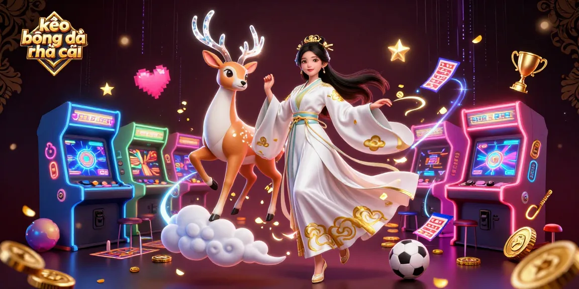 Bet on kèo bóng đá nhà cái with vibrant 3D illustration showcasing sports elements and characters.