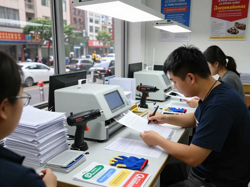 gỡ ép plastic hà nội - technician restoring documents with specialized equipment in urban service center