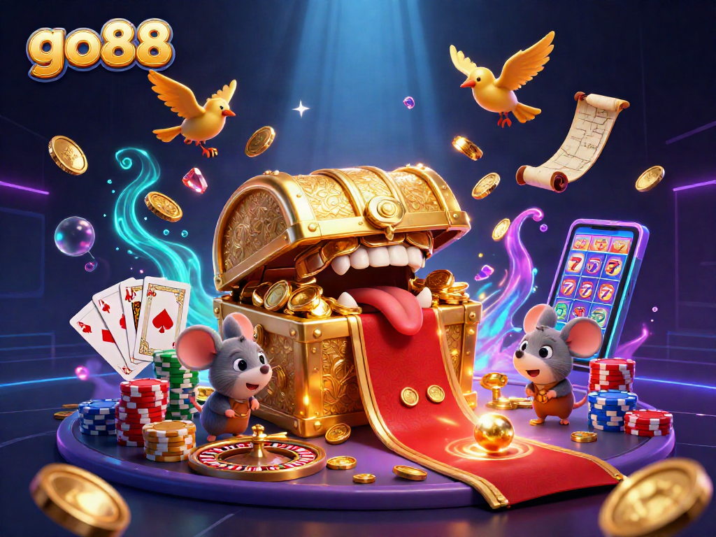 Experience go88's vibrant casino world filled with treasure, games, and excitement.