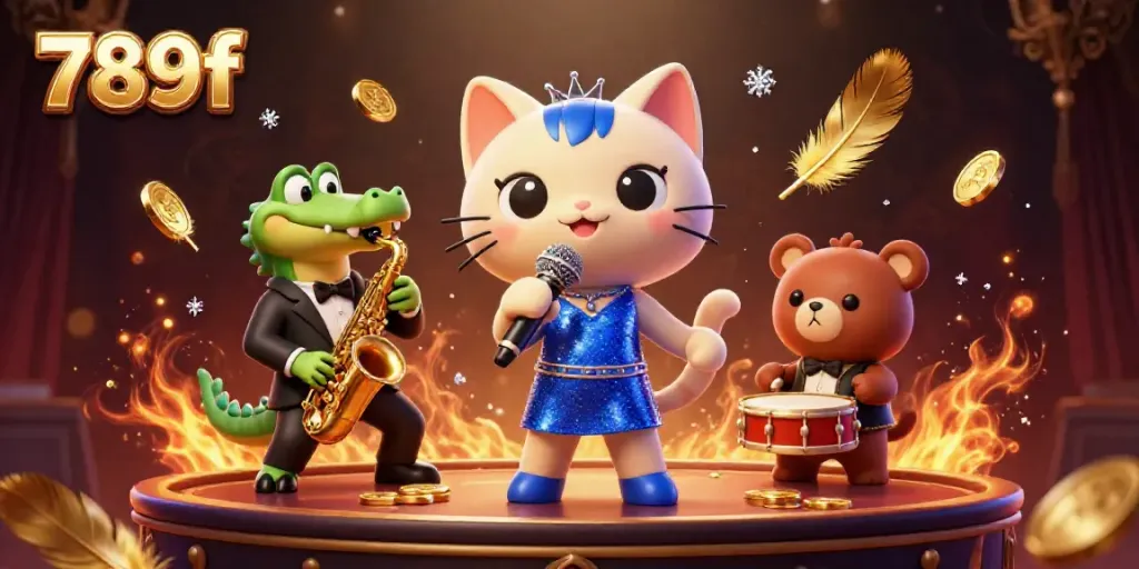 Experience the vibrant energy of 789f casino with colorful characters and dynamic gaming elements.