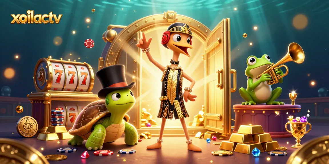 Xoilactv offers thrilling slot action with vibrant characters in a rich casino atmosphere.