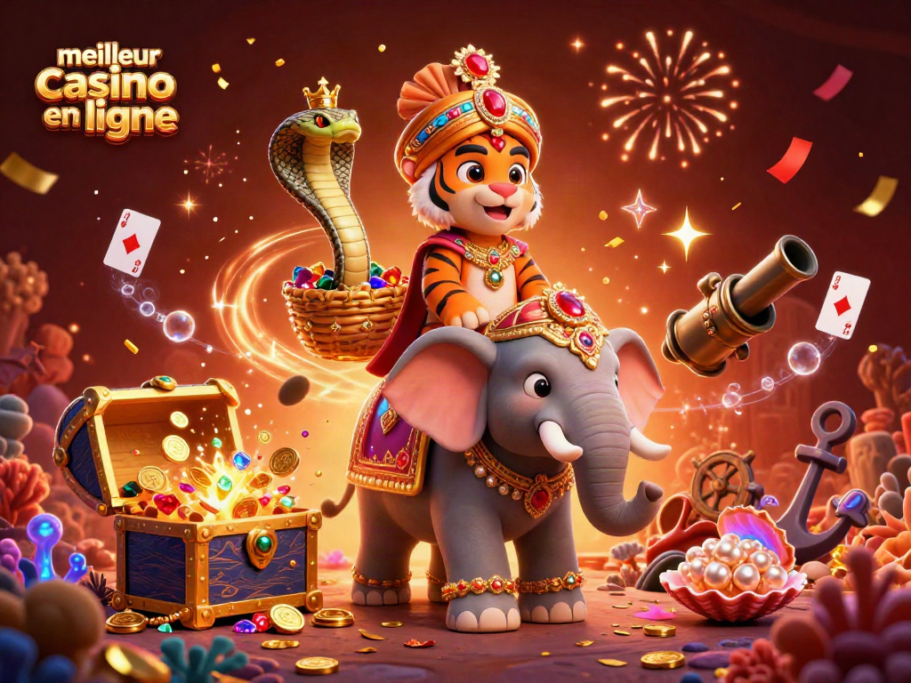 Découvrez le meilleur casino en ligne au travers d'une illustration captivante de personnages 3D.