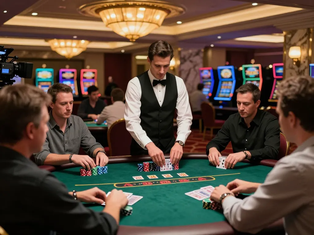 Players strategizing at a blackjack table during an exciting 789 casino game.
