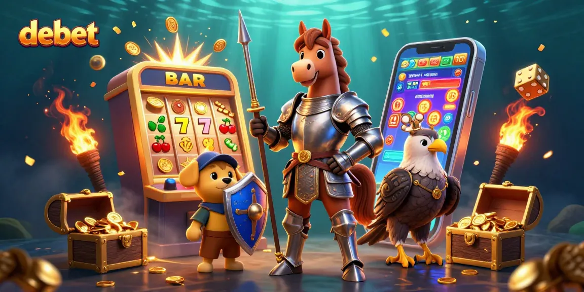 Experience debet's thrilling adventure with a knight, squire puppy, and falcon amidst a casino explosion.