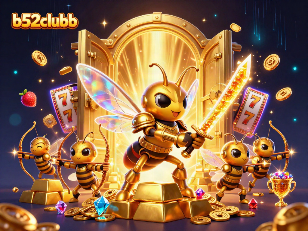 Engage with thrilling b52clubb activities featuring a vibrant illustration of casino treasures.