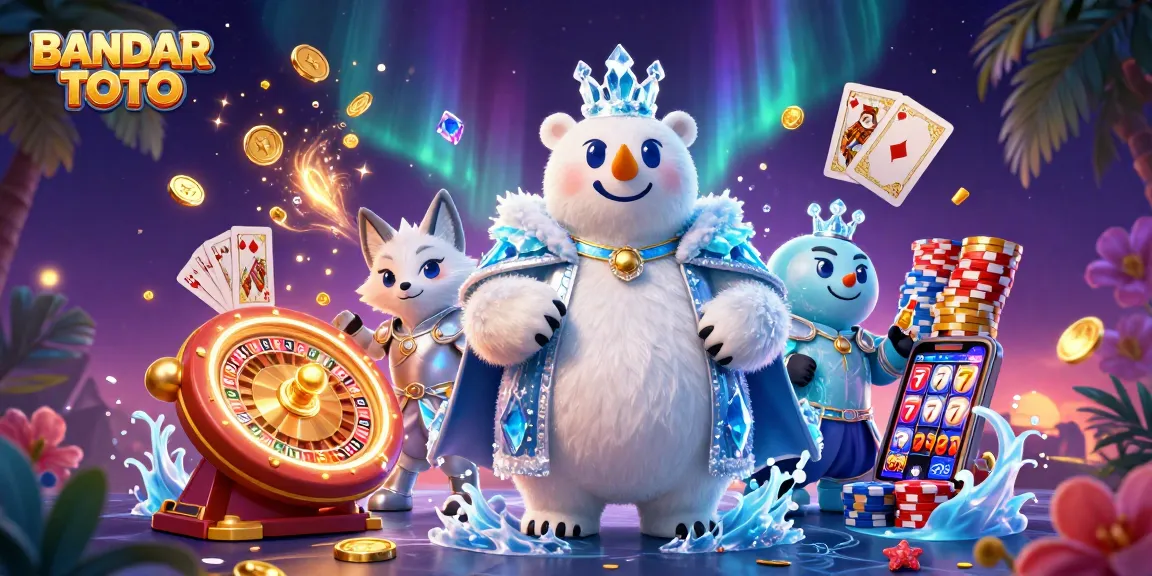Experience excitement with BANDAR TOTO featuring the ice king and snow fox in an energizing casino scene.