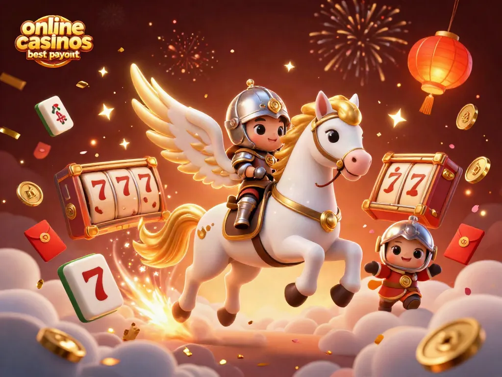 Experience the excitement of online casinos best payout with our vibrant 3D illustration, showcasing slot reels and joyful characters.