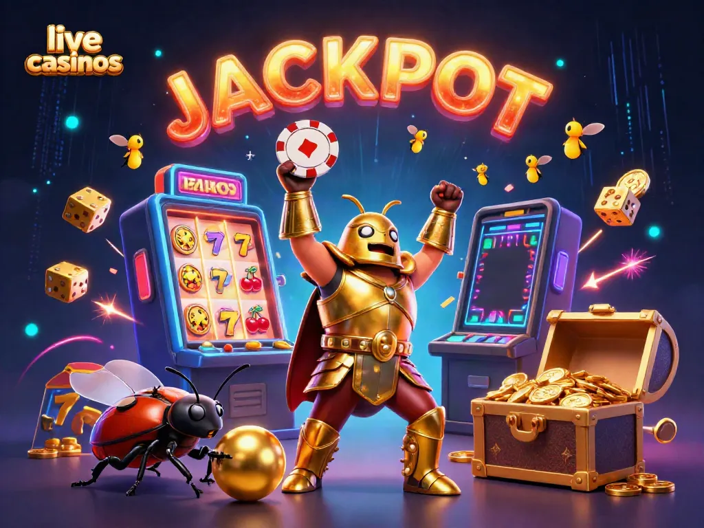 Engaging 3D illustration showcasing lively characters and vibrant casino elements representing live casinos.