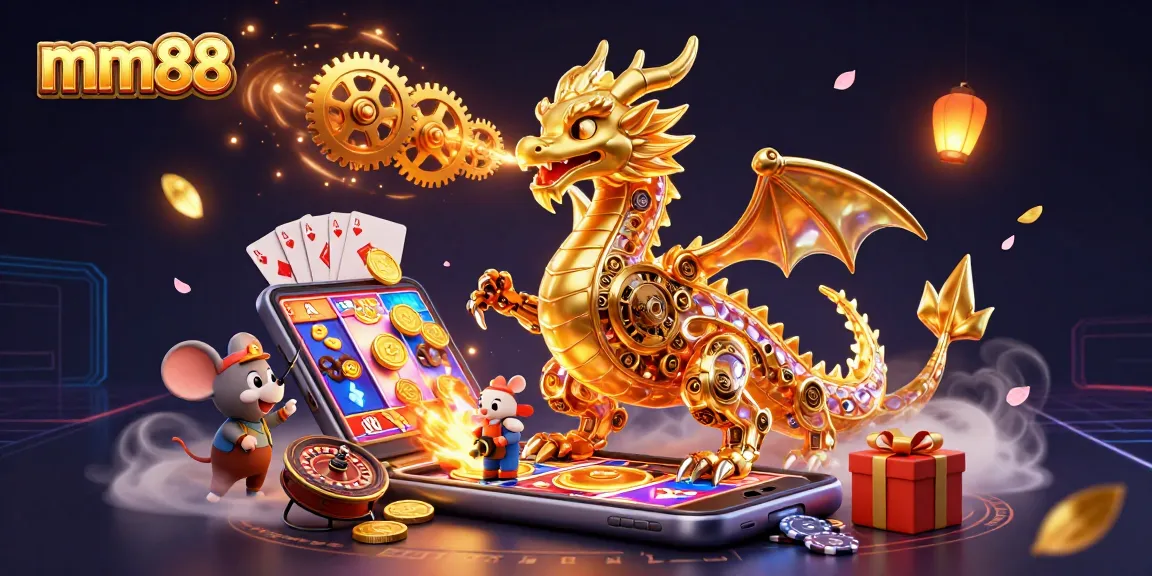Engage with mm88's golden treasures in a vibrant 3D gaming atmosphere.